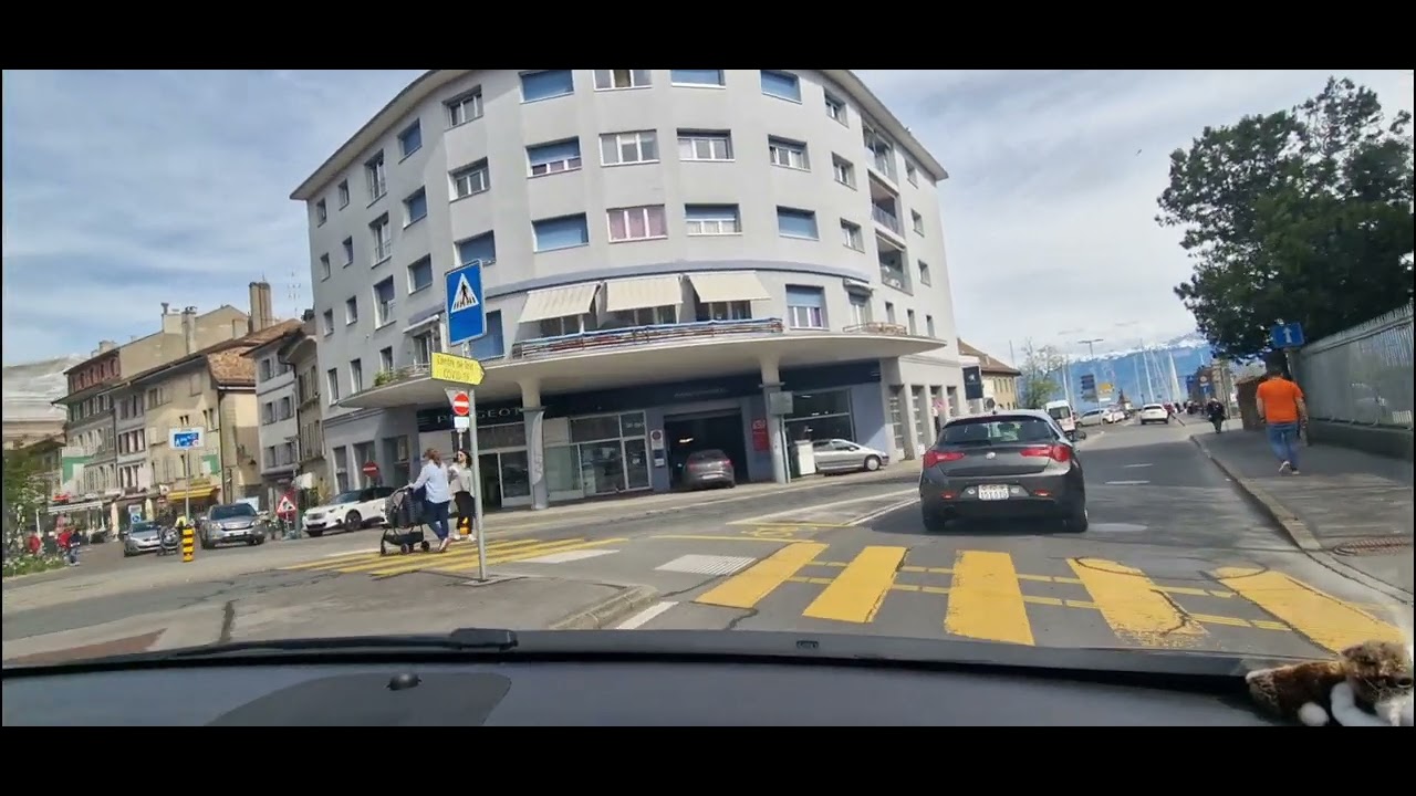 Exploring the Charming Old Town of Morges, Switzerland: A Scenic Drive Tour #4k #virtualdrive #tour