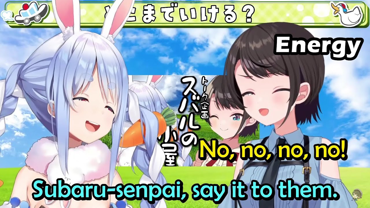 Pekora’s Reaction After Subaru Advised Her to Let Out All Her Extroverted Energy to Stay Sane