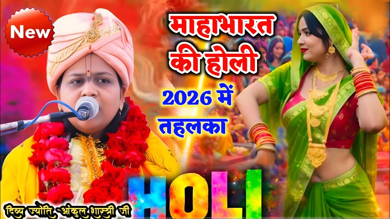 #New_Holi_ankul_Shastri_ji~महाभारत की होली~द्रोपती नारी सुनि कें कपी द्रौपदी नारी रे~~(कवीं मुकेश) 