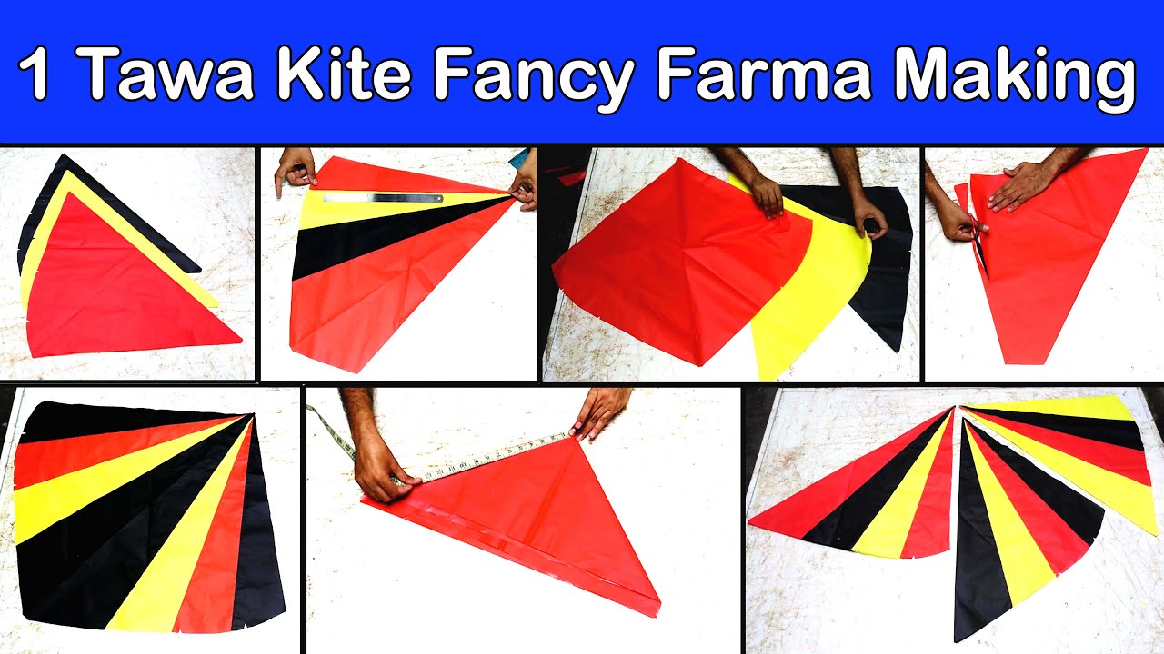 1 Tawa Kite Fancy Farma Making - Kite Farma Making Step By Step With Full Detail - By MS KiteS 2022.