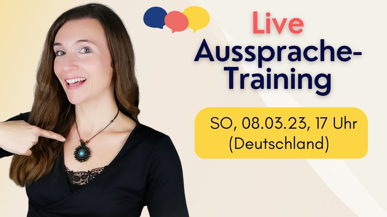 LIVE Aussprache-Training / Aussprache-Übungen aus der Masterclass