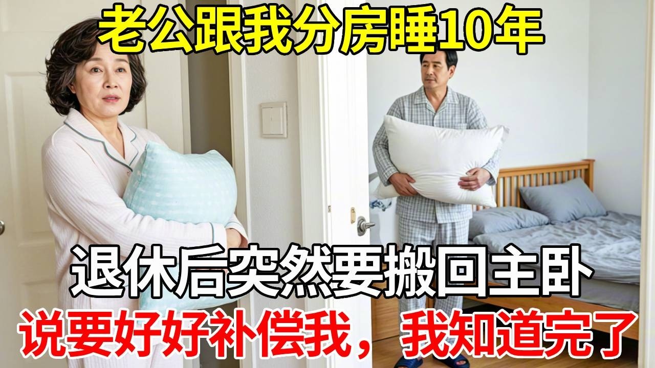老公跟我分房睡10年，退休後突然要搬回主臥，說要好好疼我補償我，我知道完了！！#生活經驗 #故事分享 #故事頻道 #情感故事 #正能量 #為人處世