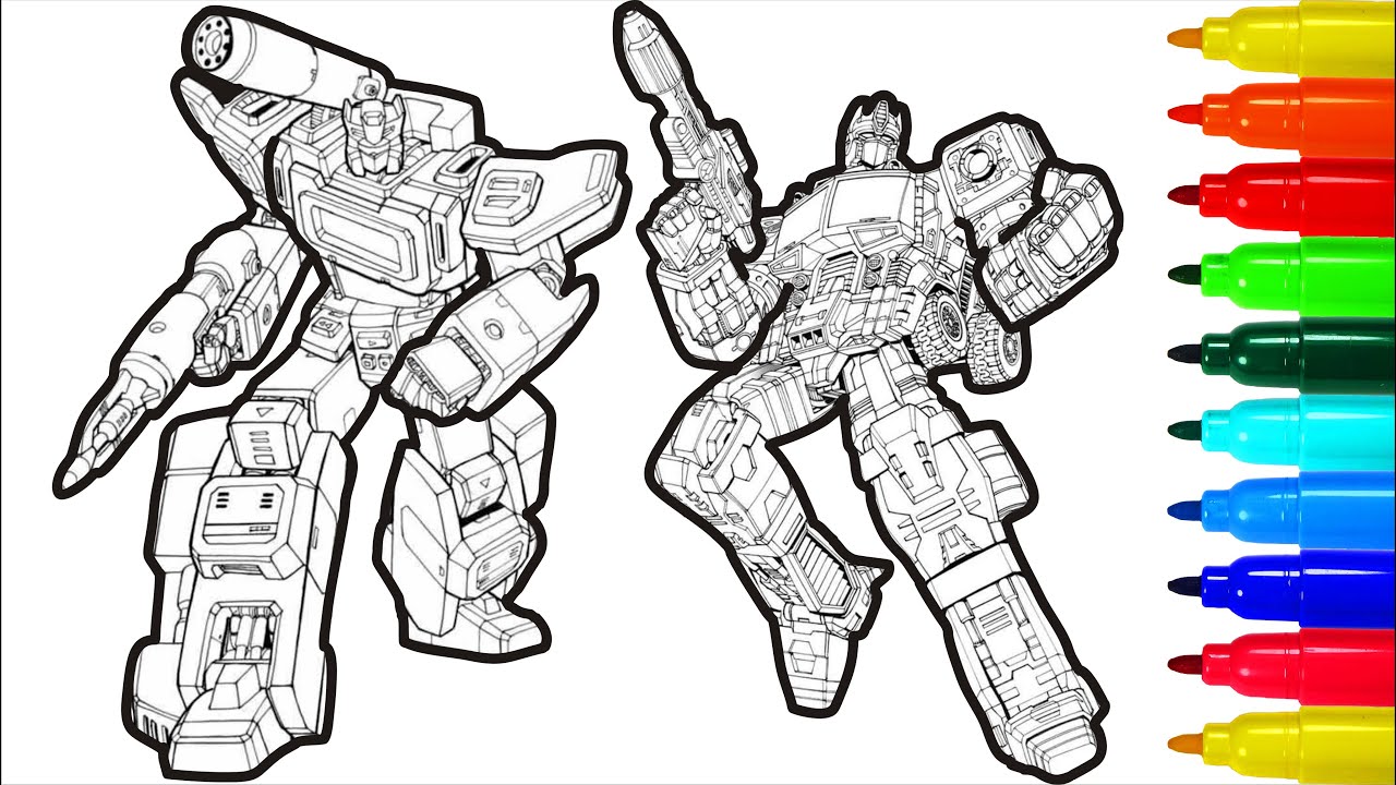 Transformers Big War Coloring Pages