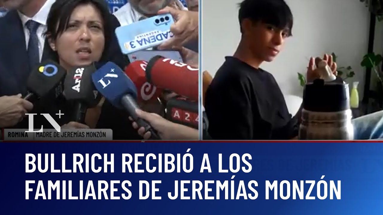 Bullrich recibió a los familiares de Jeremías Monzón, el joven asesinado de 20 puñaladas