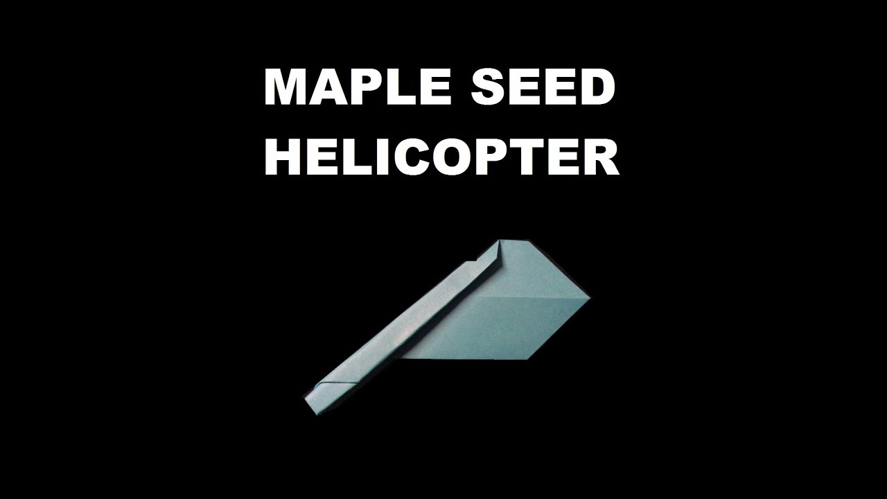 Origami Maple Seed Helicopter