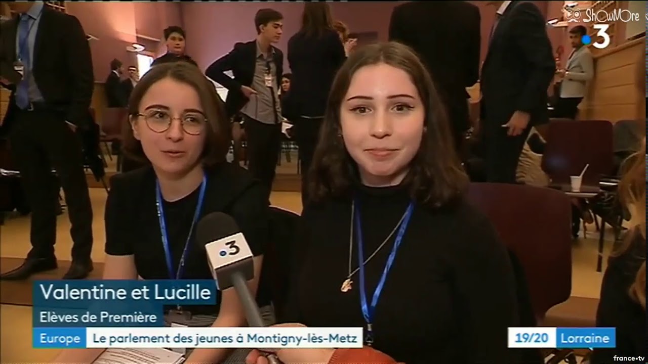 Parlement Européen des Jeunes - Reportage 19/20 France 3 Lorraine