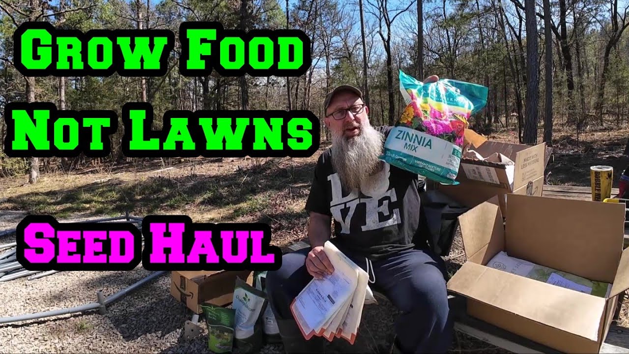 Grow FOOD Not Lawns | Flower Seeds By The Pound | Growing Chicken Feed | shed to house homestead