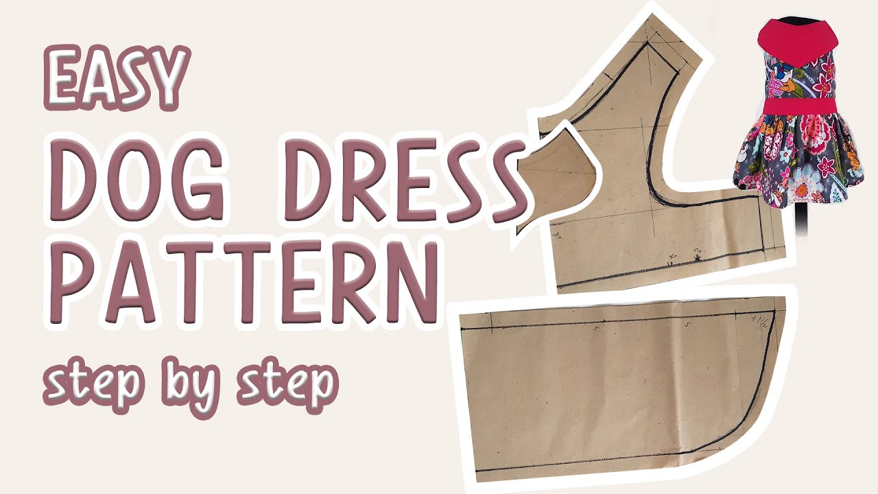 🐶DOG DRESS PATTERN WITH HEART SHAPED COLLAR TUTORIAL | MAKE PATTERN | SHIHTZU | SEWING EOMMA❤️