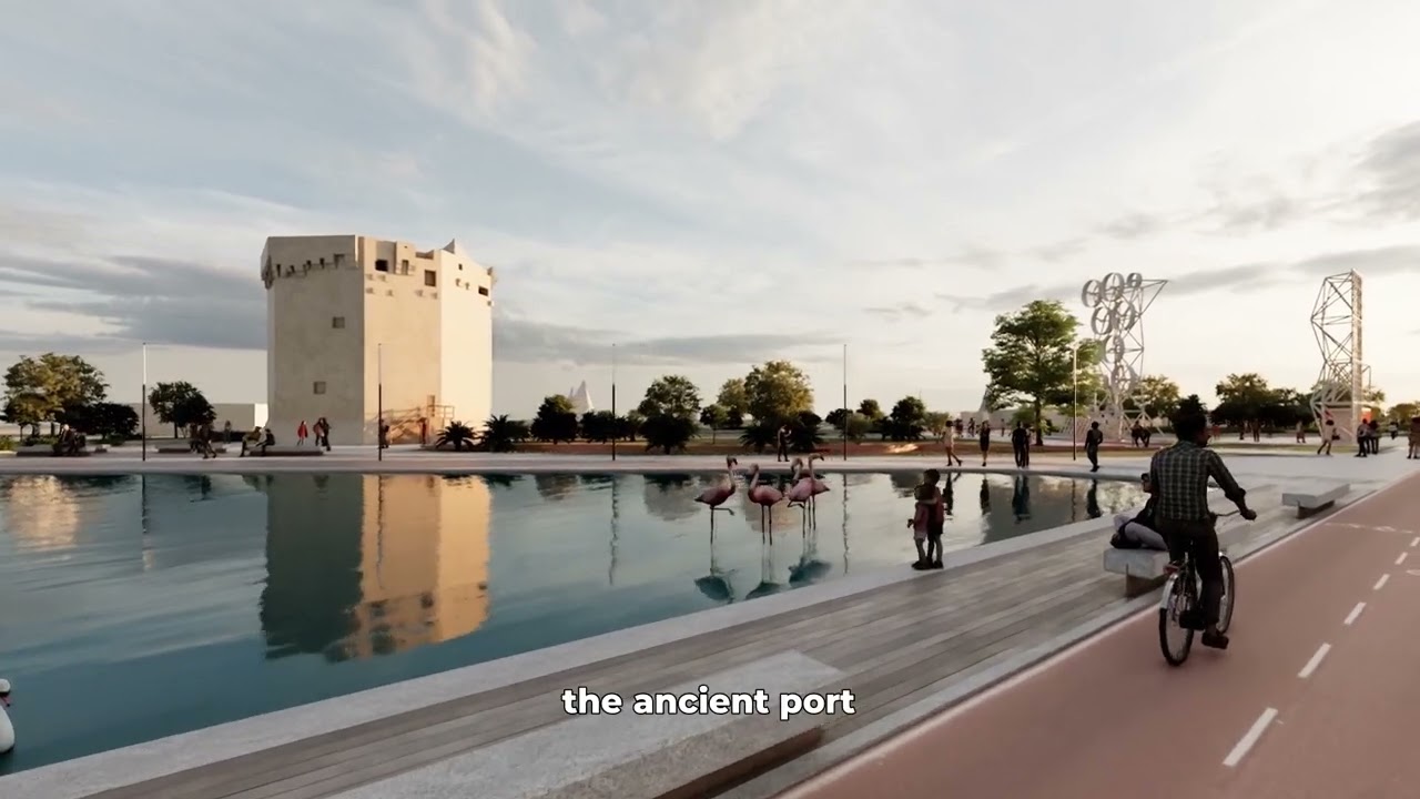 Porto Torres waterfront and city center urban planning