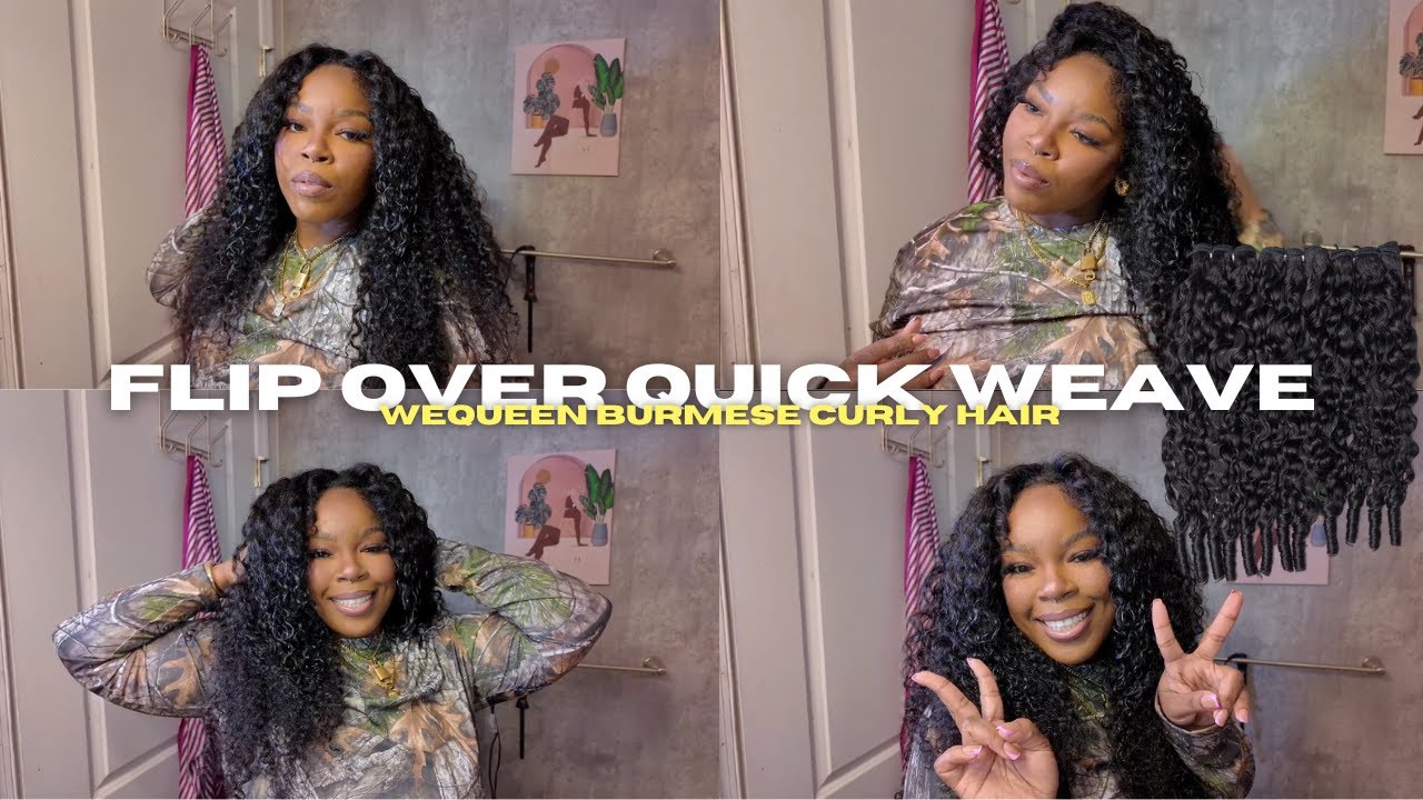 ★AFFORDABLE BURMESE CURLY HAIR★| DO A CURLY FLIP OVER W/ ME FT. WEQUEEN HAIR | PERFECT SUMMER HAIR