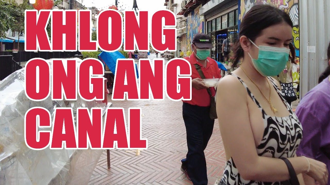 【4k 60fps】New WALKING STREET - Khlong Ong Ang Canal Bangkok Chinatown คลองโอ่งอ่าง