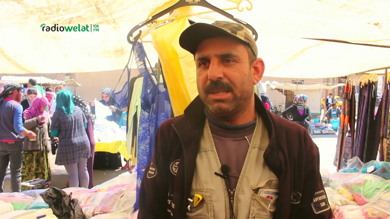 جولة لكاميرا ولات في سوق الثلاثاء الواقع في الحي الغربي بمدينة قامشلو.