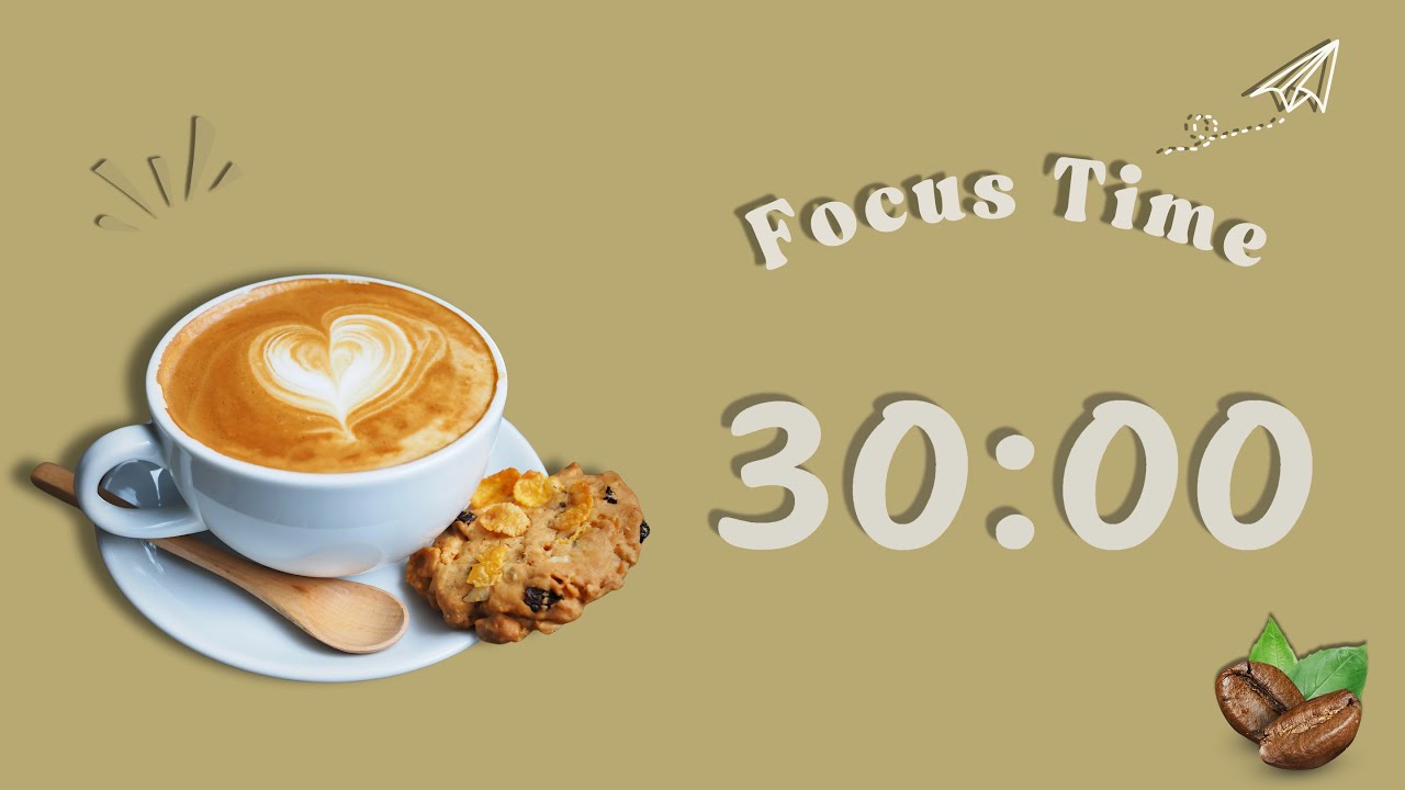 4-Hour 30/5 Pomodoro Timer |☕ Coffee Study Session with Lofi Music | Study With Me | Deep Focus