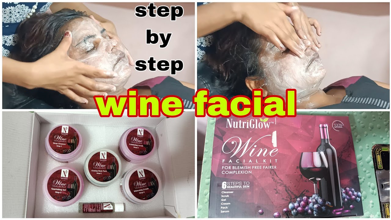 wine facial kit kaise kare |Nutriglow wine facial |step by step||facial for mature skin||facial kit