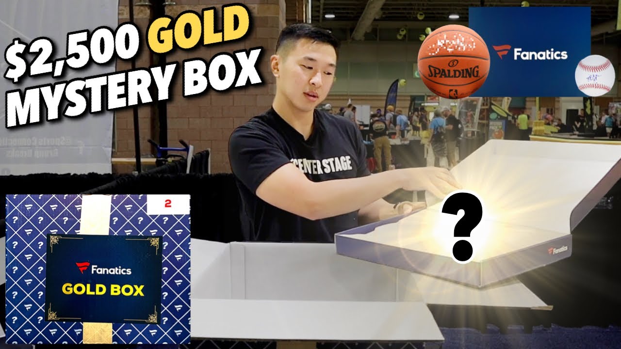 OPENING A $2,500 GOLD MYSTERY BOX FROM FANATICS AT THE NATIONAL! CRAZY PULLS! 🔥