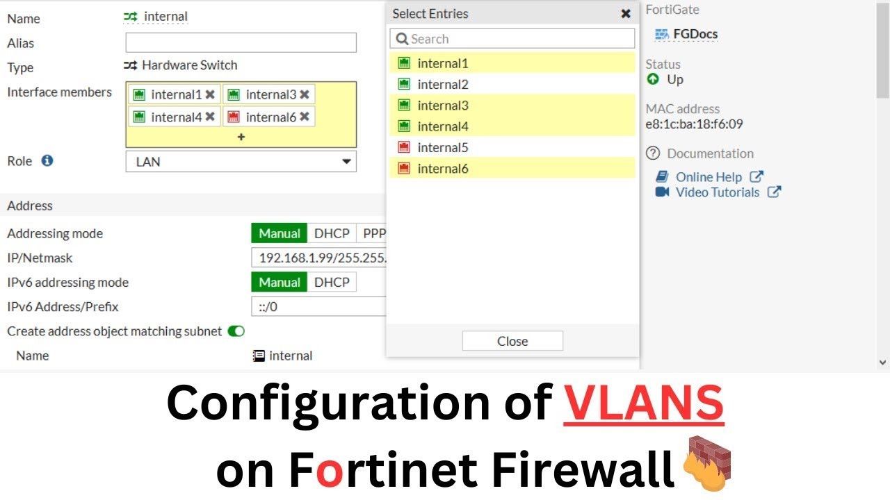 How to Configure VLANS in FortiGate (Fortinet)  Firewall | Configuration of VLANS Interfaces