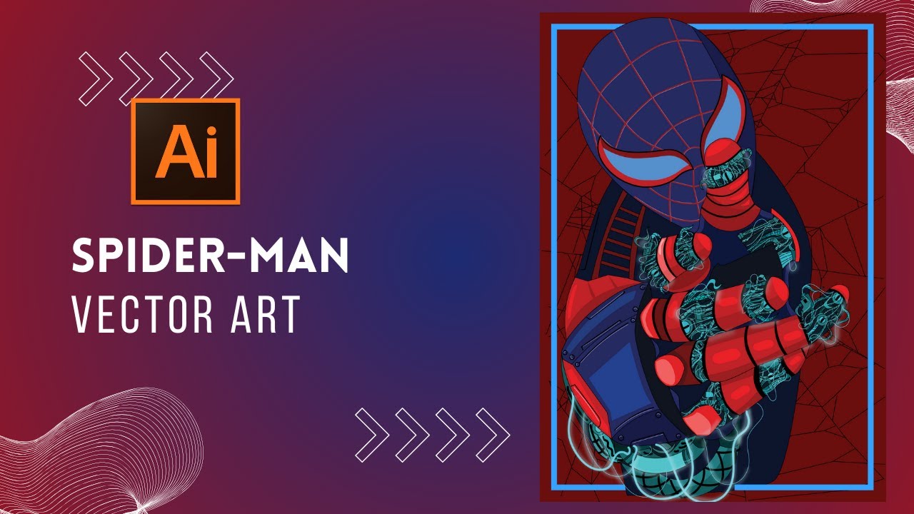 Cyborg Spider-Man|| Spider-Man Vector Art|| Speed Art Process|| Sarviverse