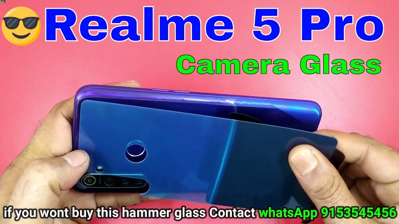 Realme 5 pro back glass with camera glass protector review