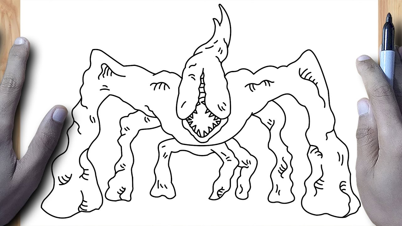 COMO DIBUJAR AL AZOTAMENTES (MIND FLAYER) - STRANGER THINGS 3
