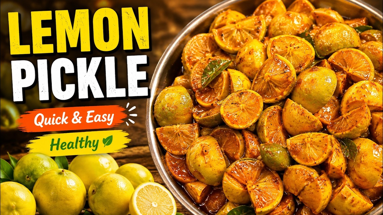 Traditional Lemon Pickle Recipe | South Indian Style Achar