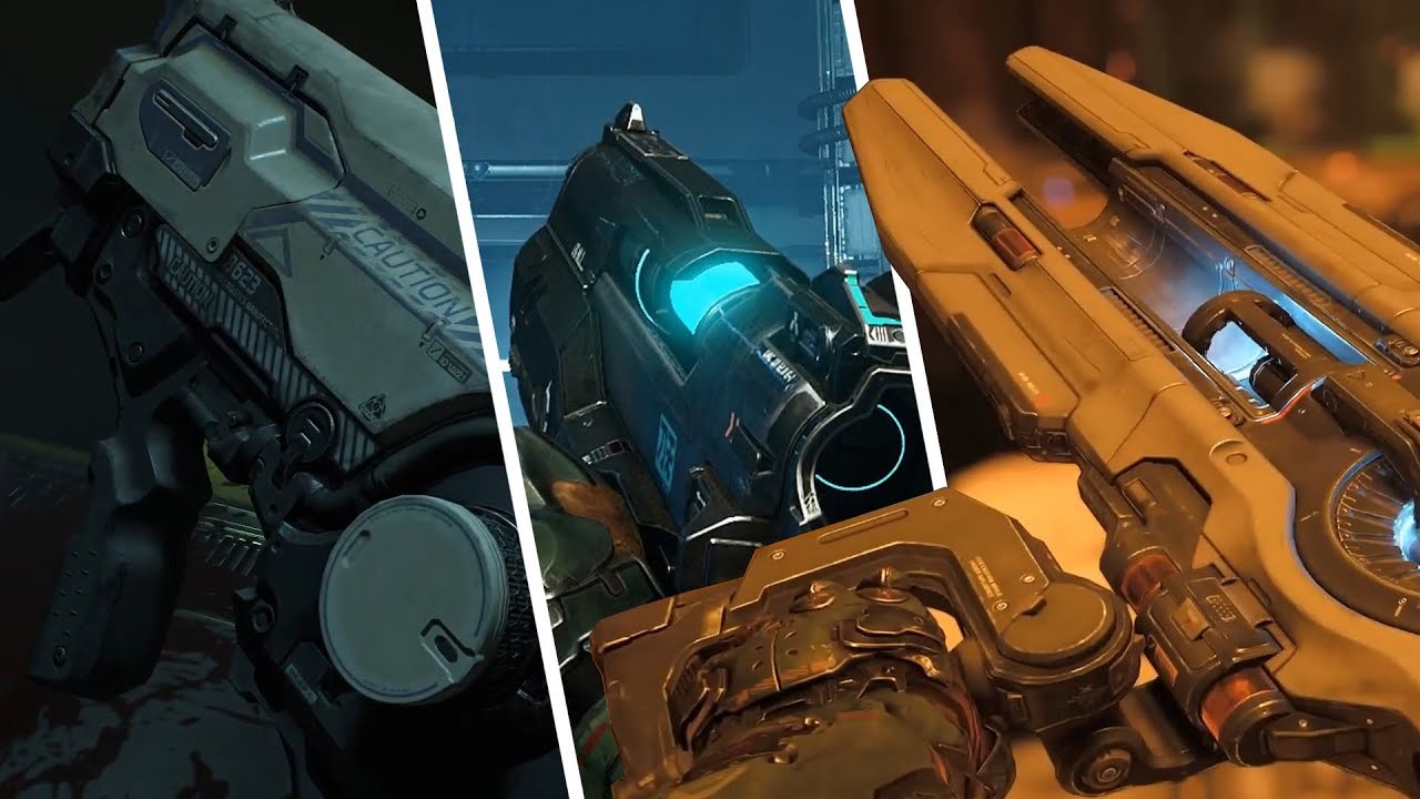 DOOM - All Weapons Showcase | Reload, Mod, Pick Up Animations & Sounds