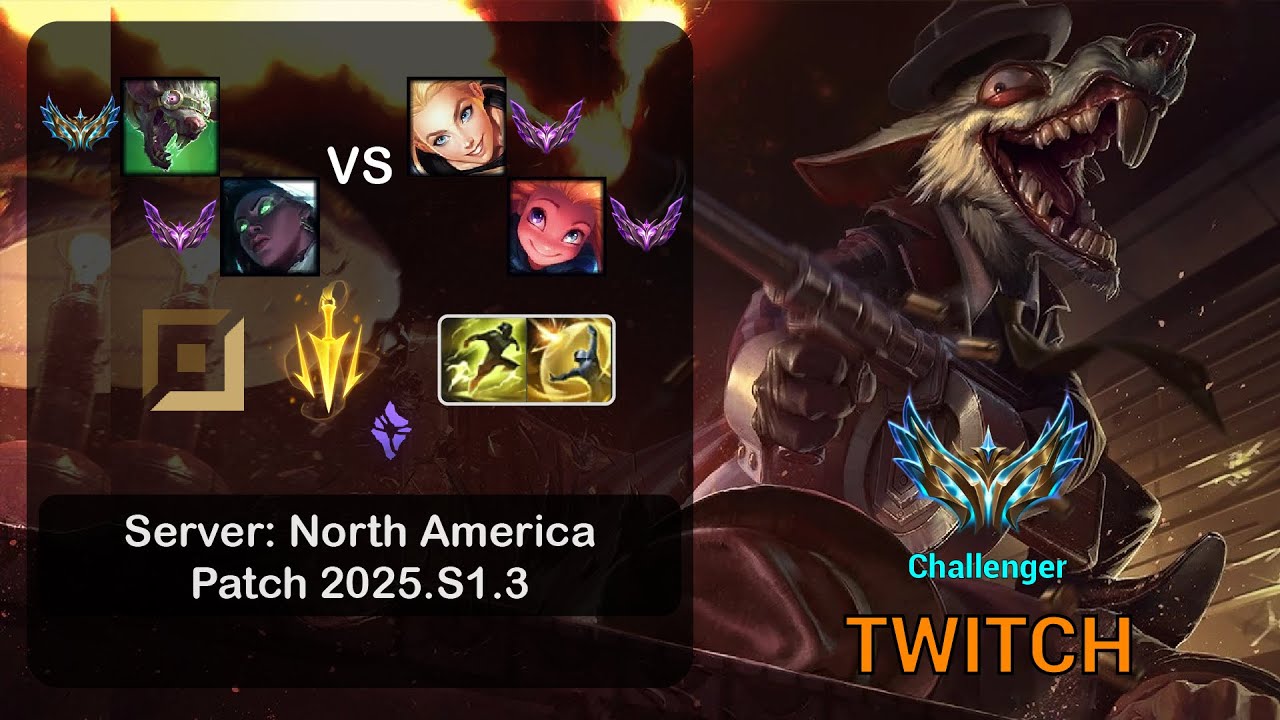 Twitch ADC + Senna vs Lux + Zoe - NA Challenger - Patch 25.S1.3