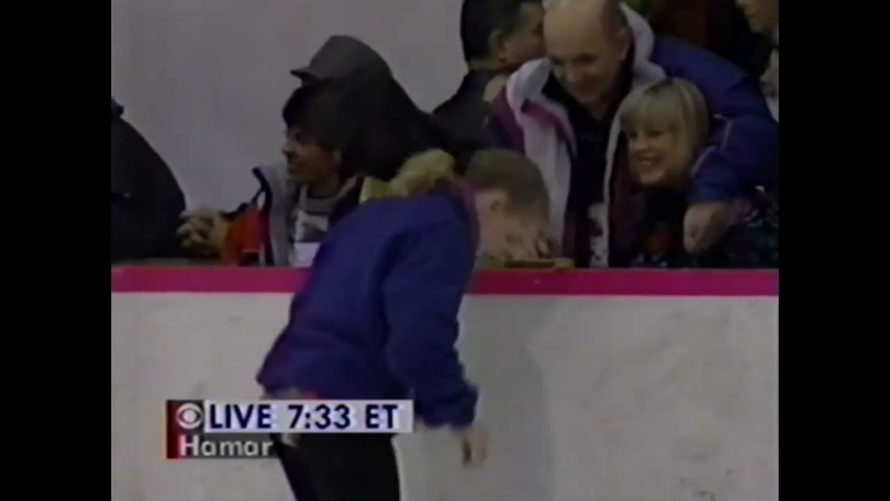 1994 Olympics Lillehammer Tonya Harding and Nancy Kerrigan Practice Ice