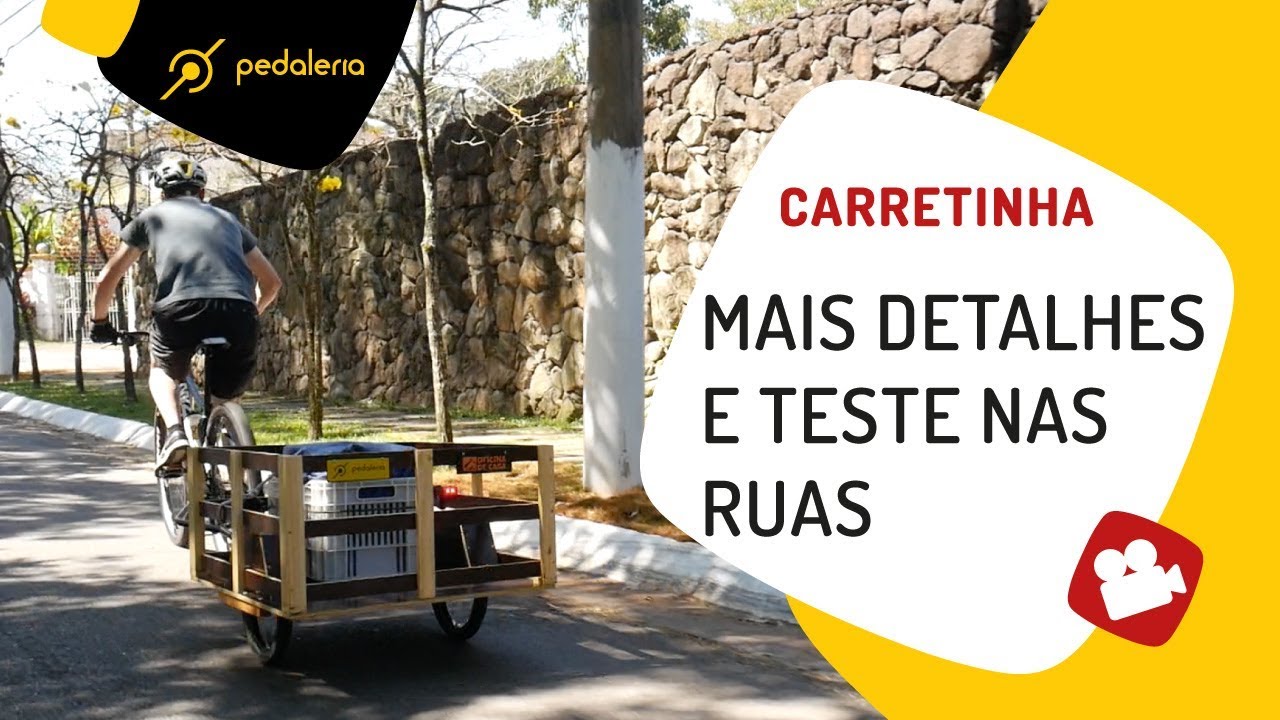 Teste da carretinha para bike. Pedaleria