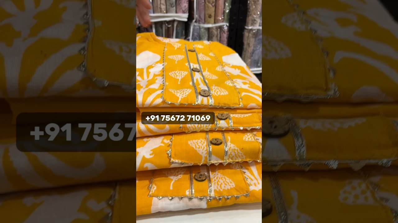 199/- рупий Джайпурский хлопок, две штуки | Производство пентов Kurti в Сурате | Оптовый рынок Курти