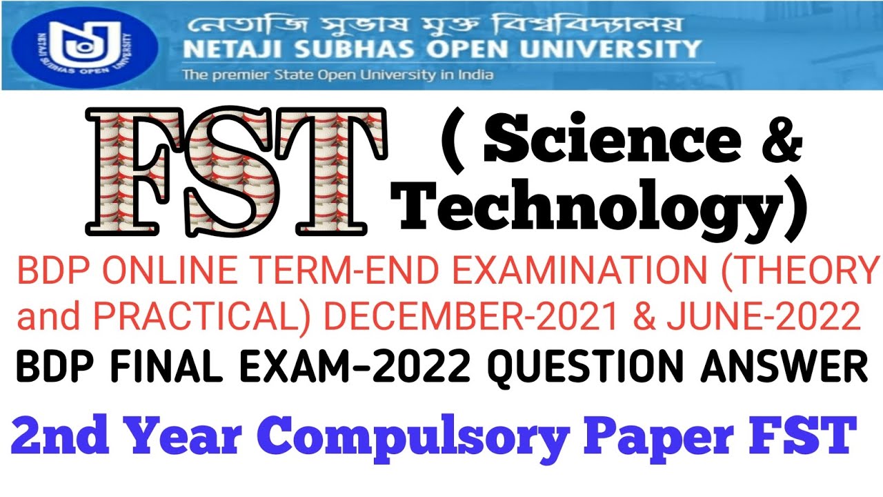 Fst bdp final exam answer solved 2022 | Science & Technology | 2nd Year Compulsory paper | by Ahamed
