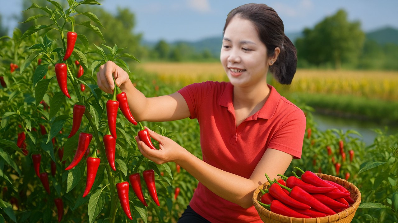 🌶️ Chili Harvest Day! From Garden to Market &ndash; Selling Fresh Peppers