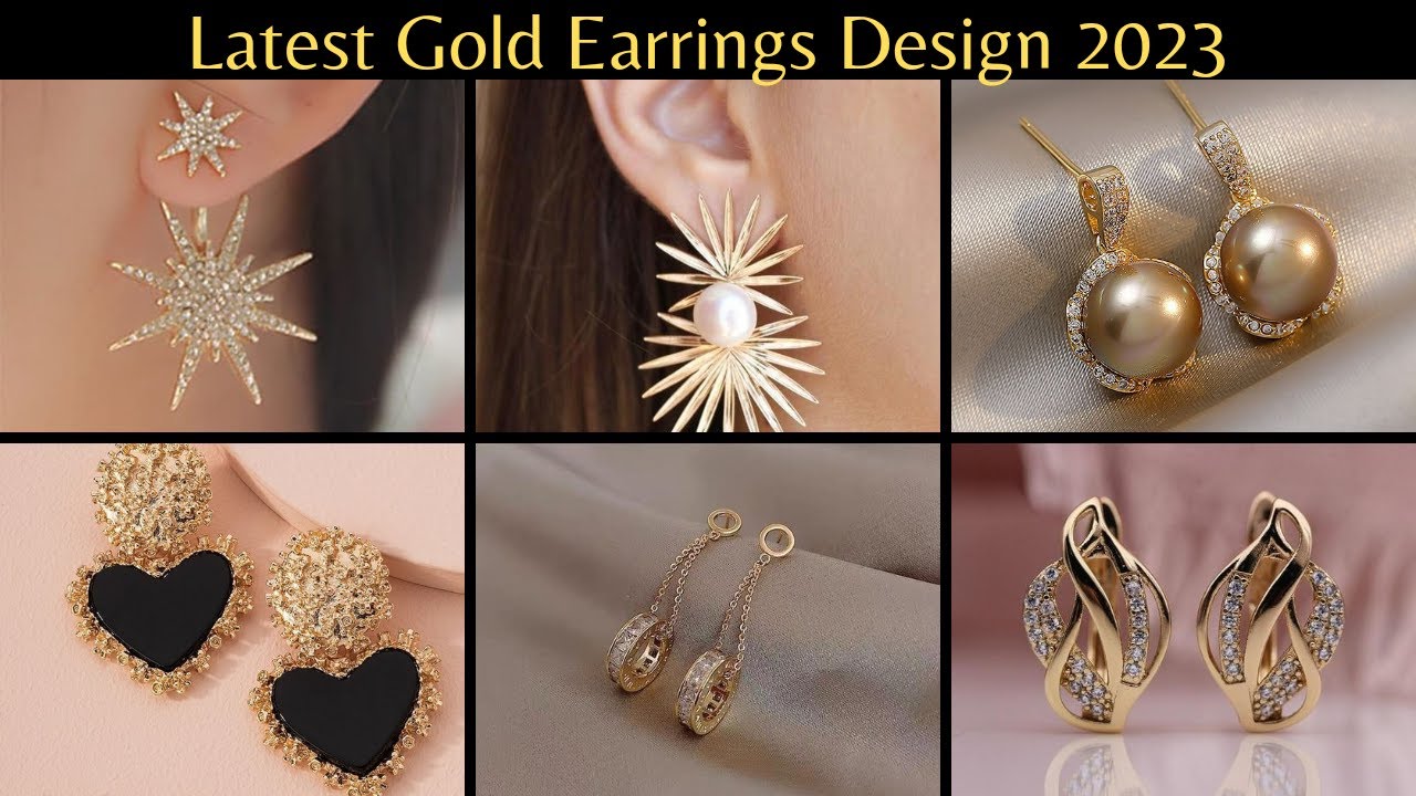 Latest Gold earrings design 2023||Jewellery  collection||Light weight earrings collection