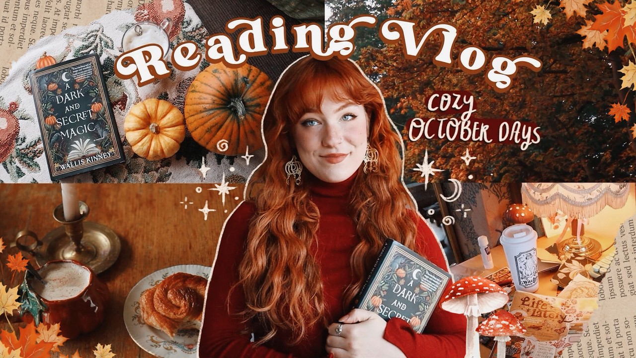 Cozy October Days Reading Vlog 🍁⋆｡˚☾⋆☕️ fall home decor haul, witchy & mystery books, journaling