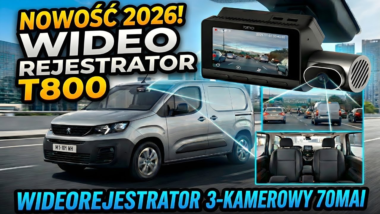 Wideorejestrator z 3 kamerami - czy faktycznie widzi wszystko ? Test 70mai T800