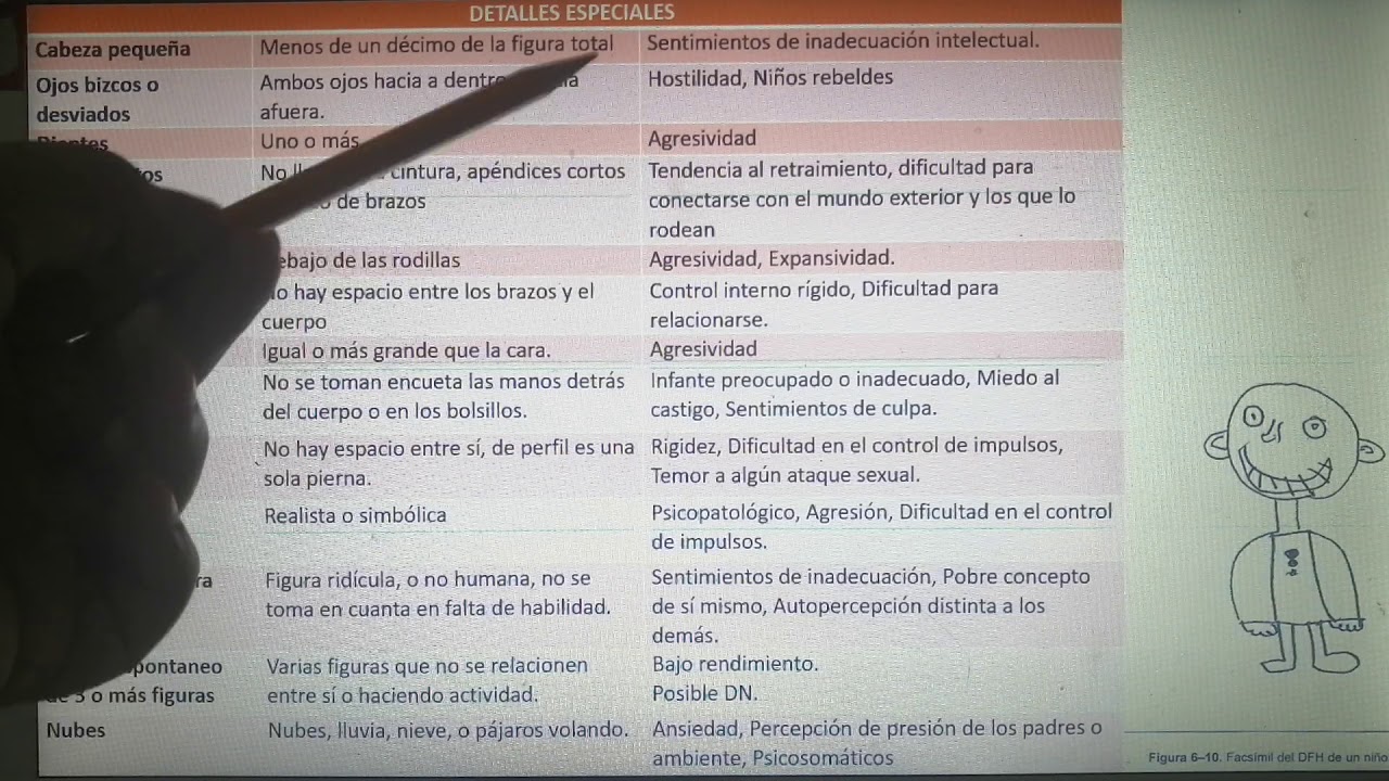 Calificación e interpretación de indicadores emocionales (DFH)