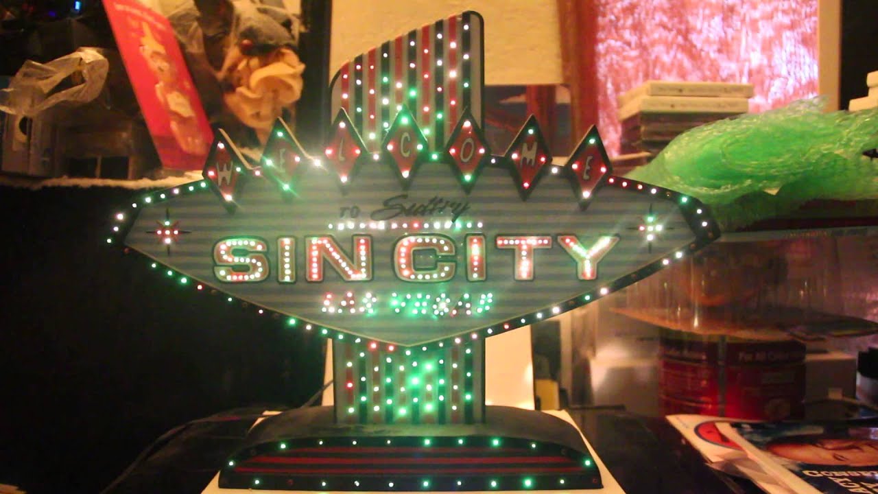 Welcome to Sultry Sin City Las Vegas Fiber Optic Sign