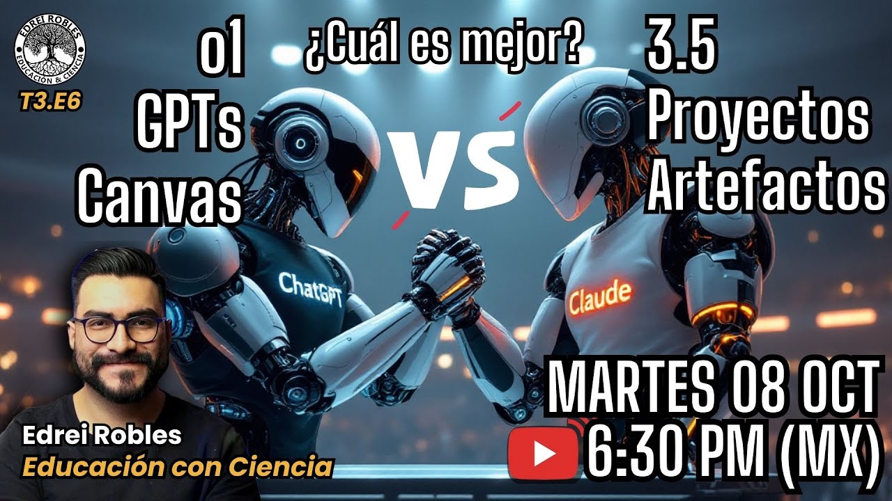 🔴 CHATGPT vs CLAUDE: o1 vs 3.5, GPTs vs PROJECTS, CANVAS vs ARTIFACTS |  #ECC T3E6  @edreirobles