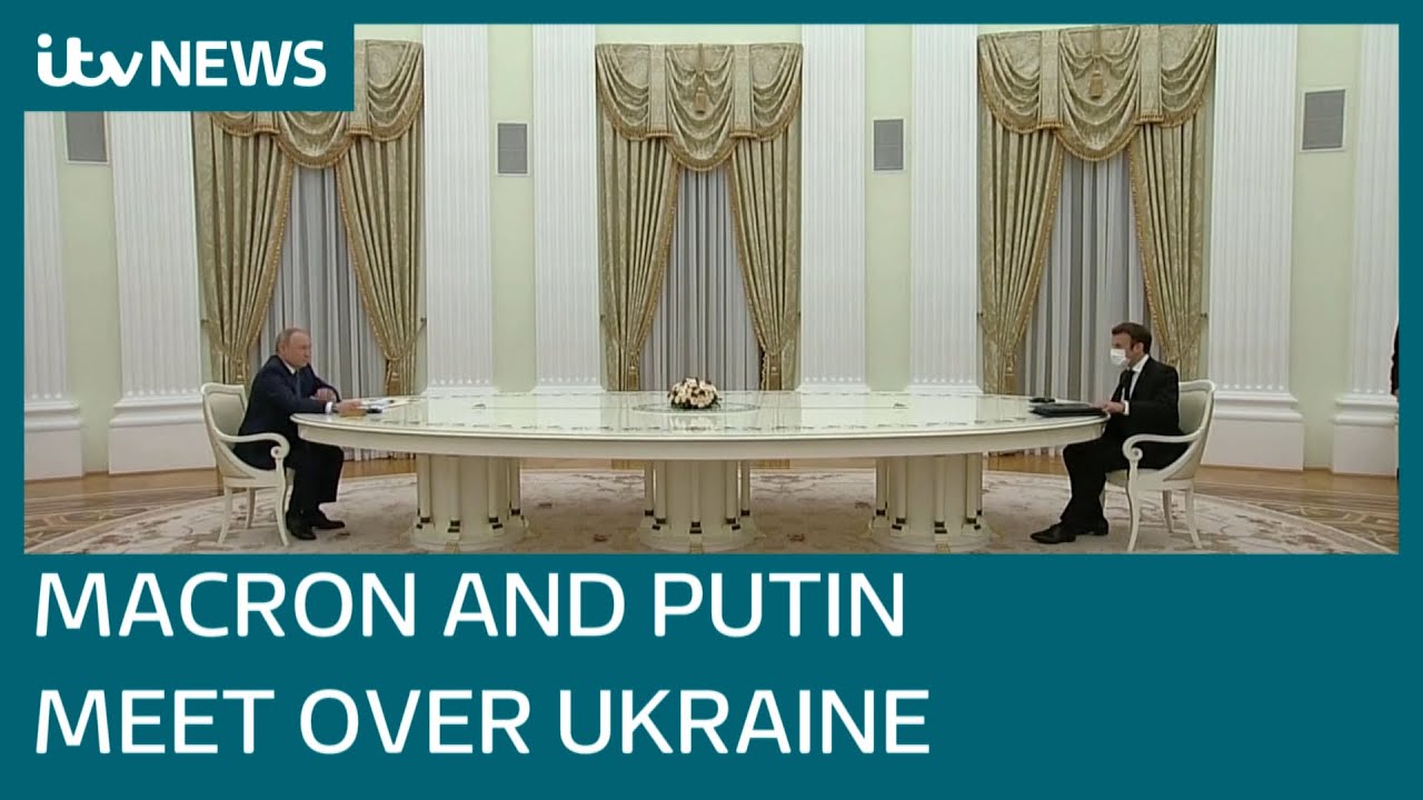 Macron heads to Moscow hoping for Ukraine breakthrough as Russia looks poised to invade | ITV News