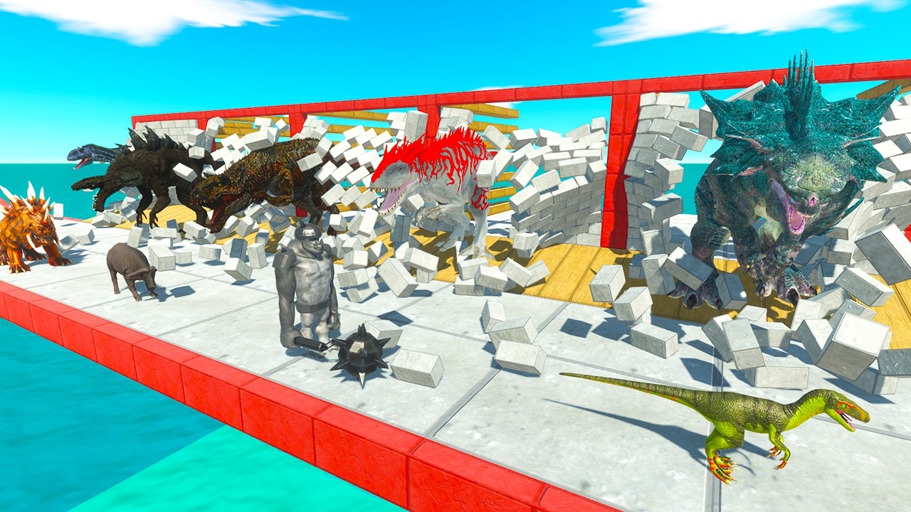 Animal Tide Challenge | Who Can Reach The Hippo At The Finish Line? - Animal Revolt Battle Simulator