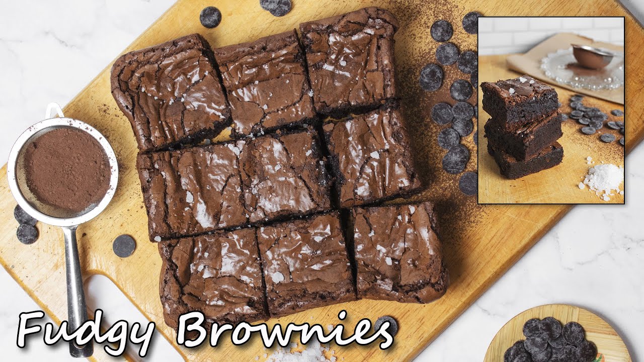 Best Fudgy Brownie Recipe Ever - Review / ألذ براونيز معمول في البيت - الوصفة الأصلية