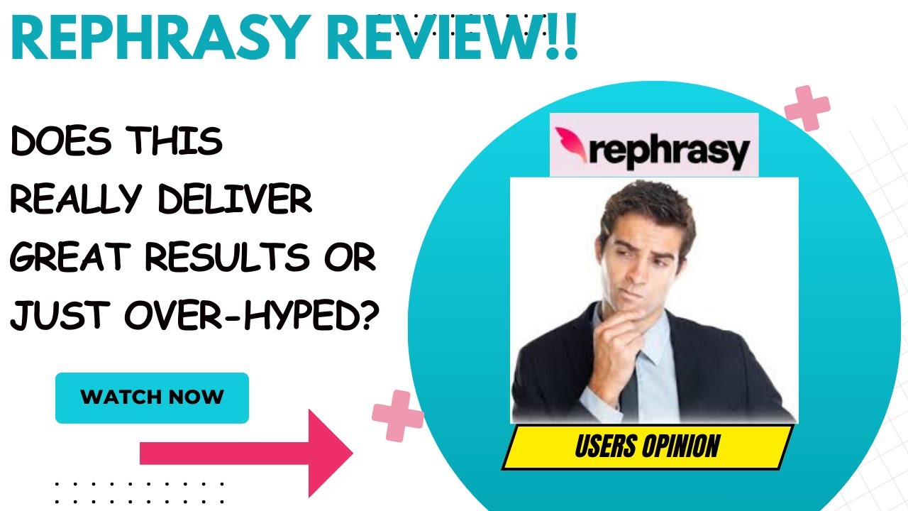 REPHRASY  Review-Is This Something That I can RECOMMEND again ??See(WATCH Before use