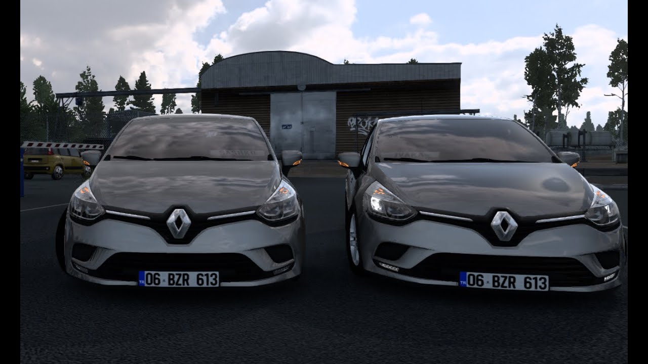 Euro Truck Simulator 2. RENAULT CLIO /MOD/ ETS2 GP WITH MY FRIEND MULTIPLAYER FROM PC AND WEEL G29.
