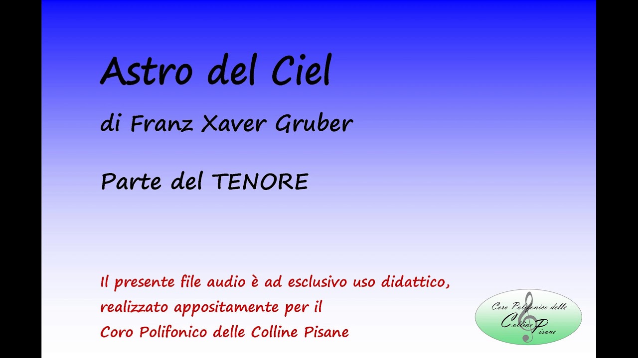 Astro del Ciel (Franz Xaver Gruber) - TENORE