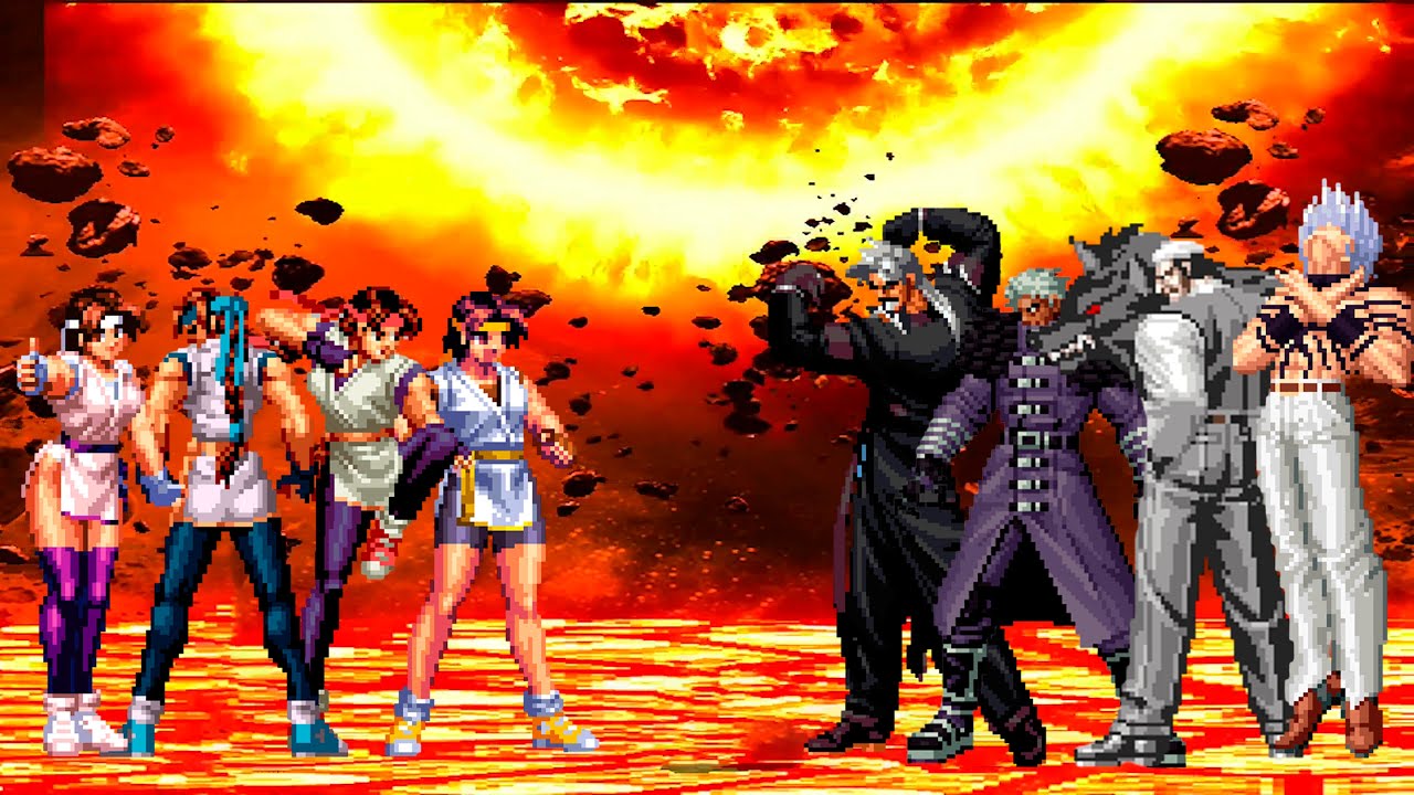 [KOF Mugen] Yuri Sakazaki Team vs KOF Bosses Team