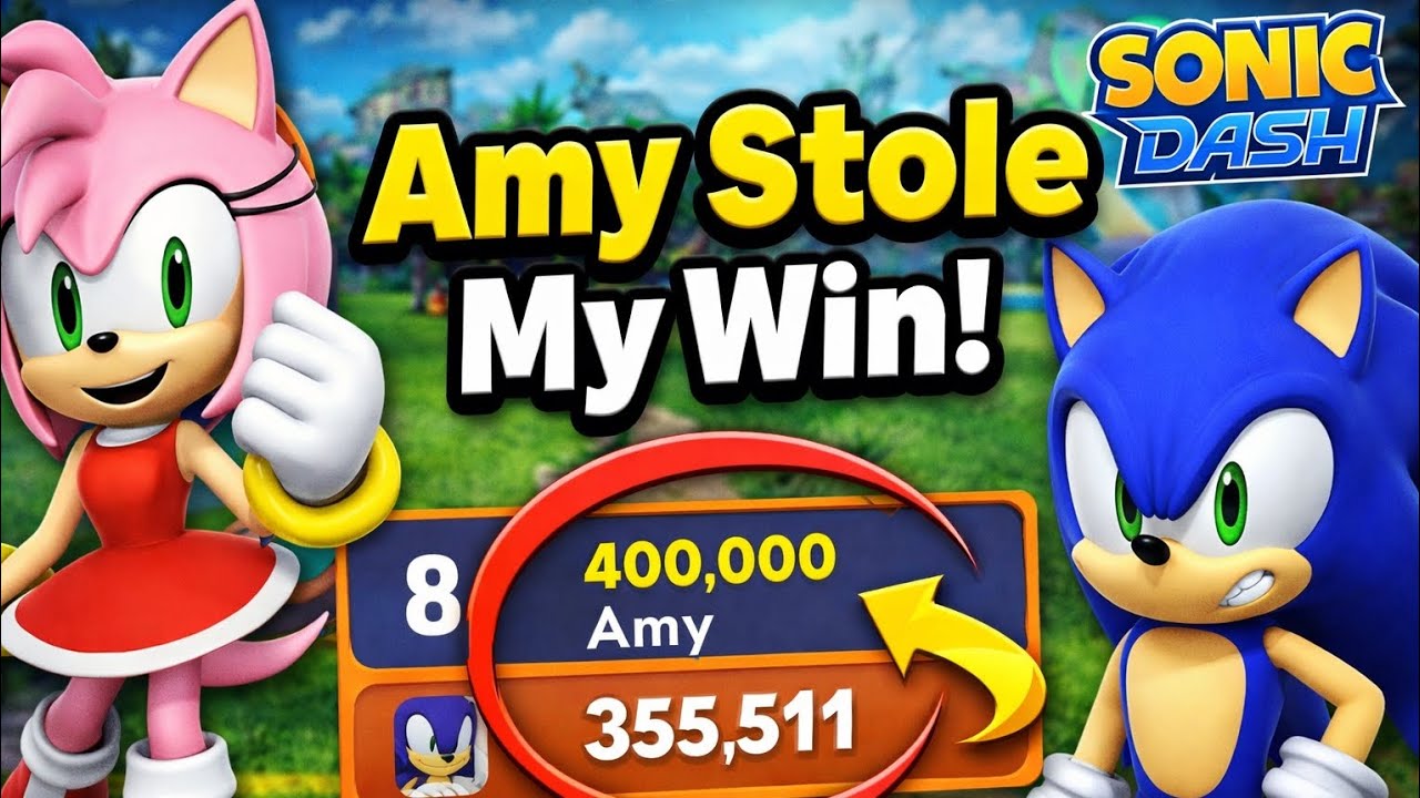 I Was So Close to Beating Amy… But This Happened 😭 | SONIC DASH #SonicDash #AmyRose #Gaming #Mobiles