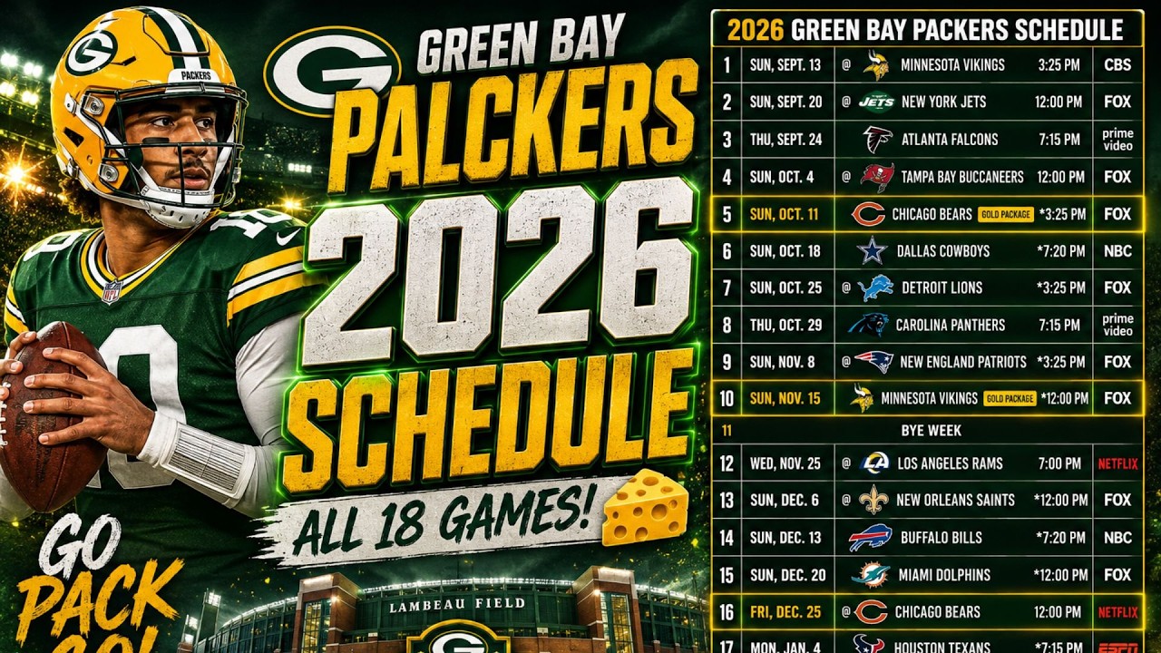 2026-27 Green Bay Packers Games Schedule