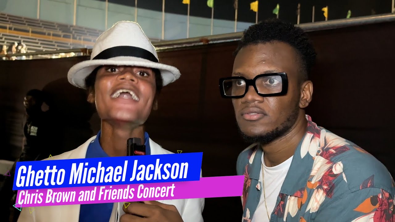 Ghetto Michael Jackson Dances & Joins Chris Brown Backstage  | Under The Influence Tour Jamaica