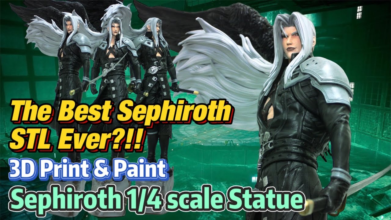 Sephiroth Statue 1/4 scale - 3D Print & Paint | Final Fantasy 7: Remake