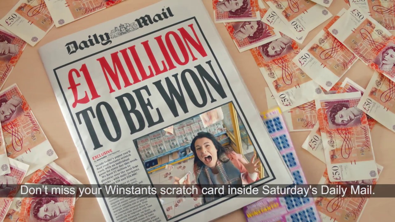 Daily Mail - &pound;1 MILLION Winstants scratch cards