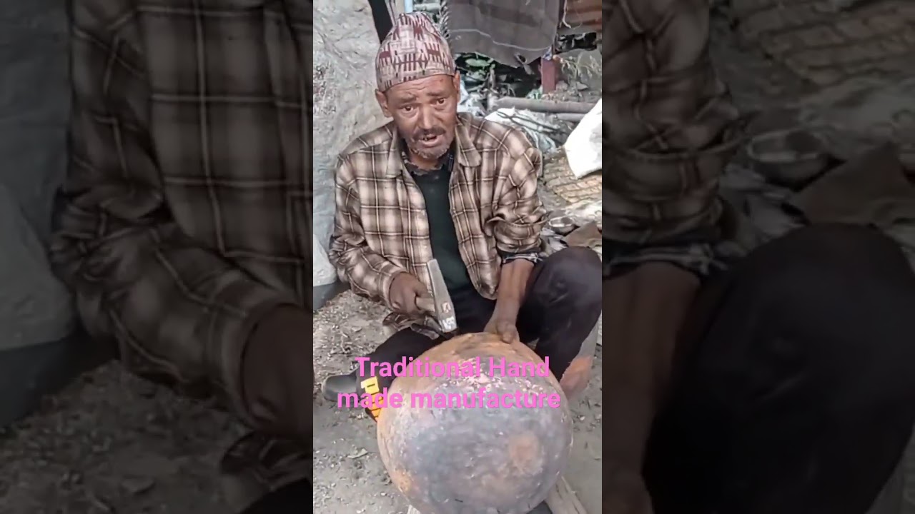 making copper bowl by hand